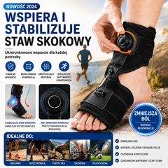 💥 -50%  🦶【2 szt.】Orteza na Opadającą Stopę – Regulacja Pokrętłem, Stabilizacja i Komfort 24/7