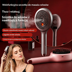 💆‍♀️Grzebień masujący z funkcją spryskiwania relaksuje skórę głowy, nadaje się do stylizacji i pielęgnacji włosów w domu, a także posiada funkcję masażu wibracyjnego.